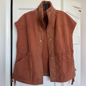 Rust Orange Sherpa Vest